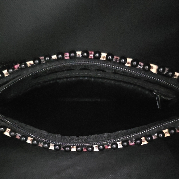 African Wooden Square Crossbody Purse in Natural and Burgundy - Picture 6 of 9